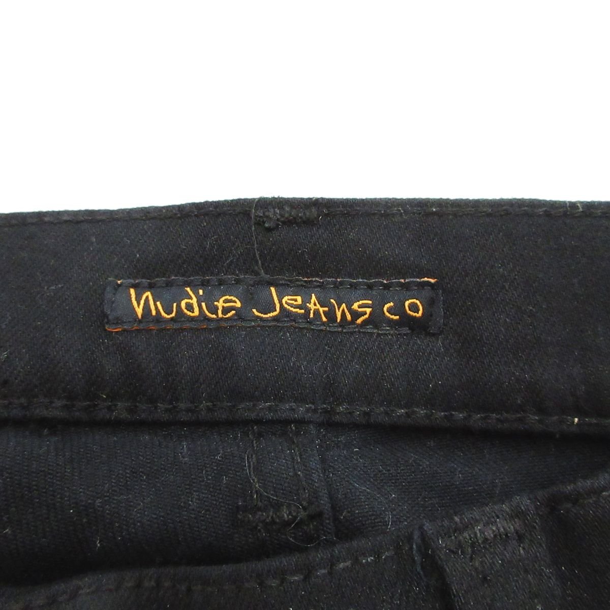 美品 Nudie Jeans ヌーディージーンズ Tight Terry ストレッチ スキニー デニムパンツ ジーンズ W31 ブラックの画像3