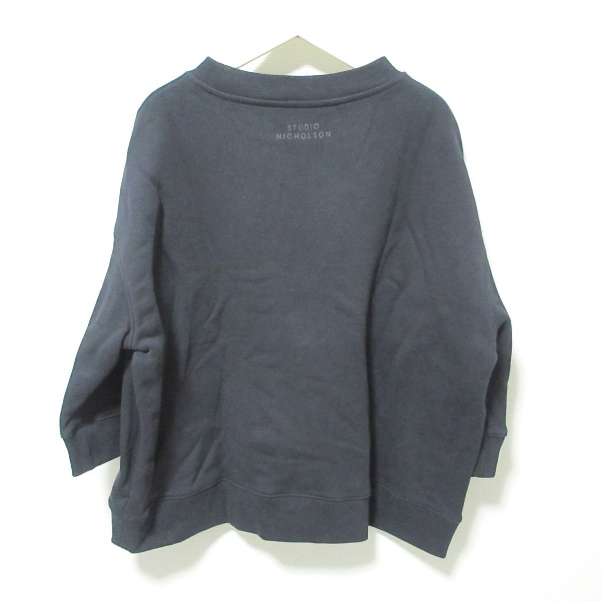 美品 Studio Nicholson スタジオニコルソン OVERSIZED JERSEY TEE オーバーサイズ Tシャツ カットソー 1 ネイビー 032 ◆_画像2