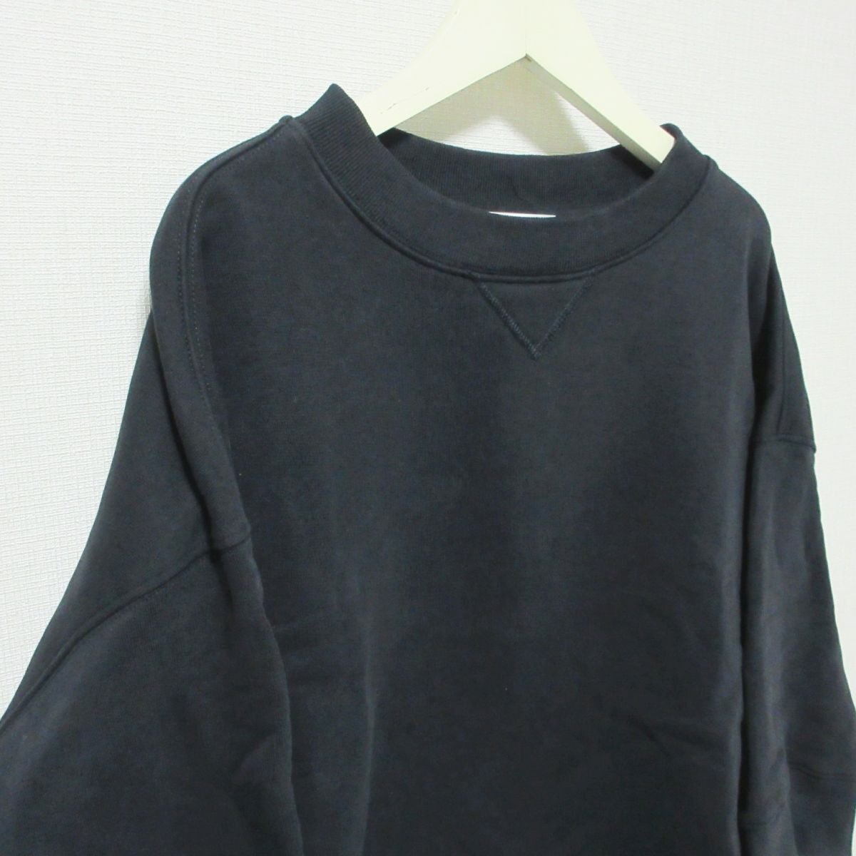 美品 Studio Nicholson スタジオニコルソン OVERSIZED JERSEY TEE オーバーサイズ Tシャツ カットソー 1 ネイビー 032 ◆_画像4