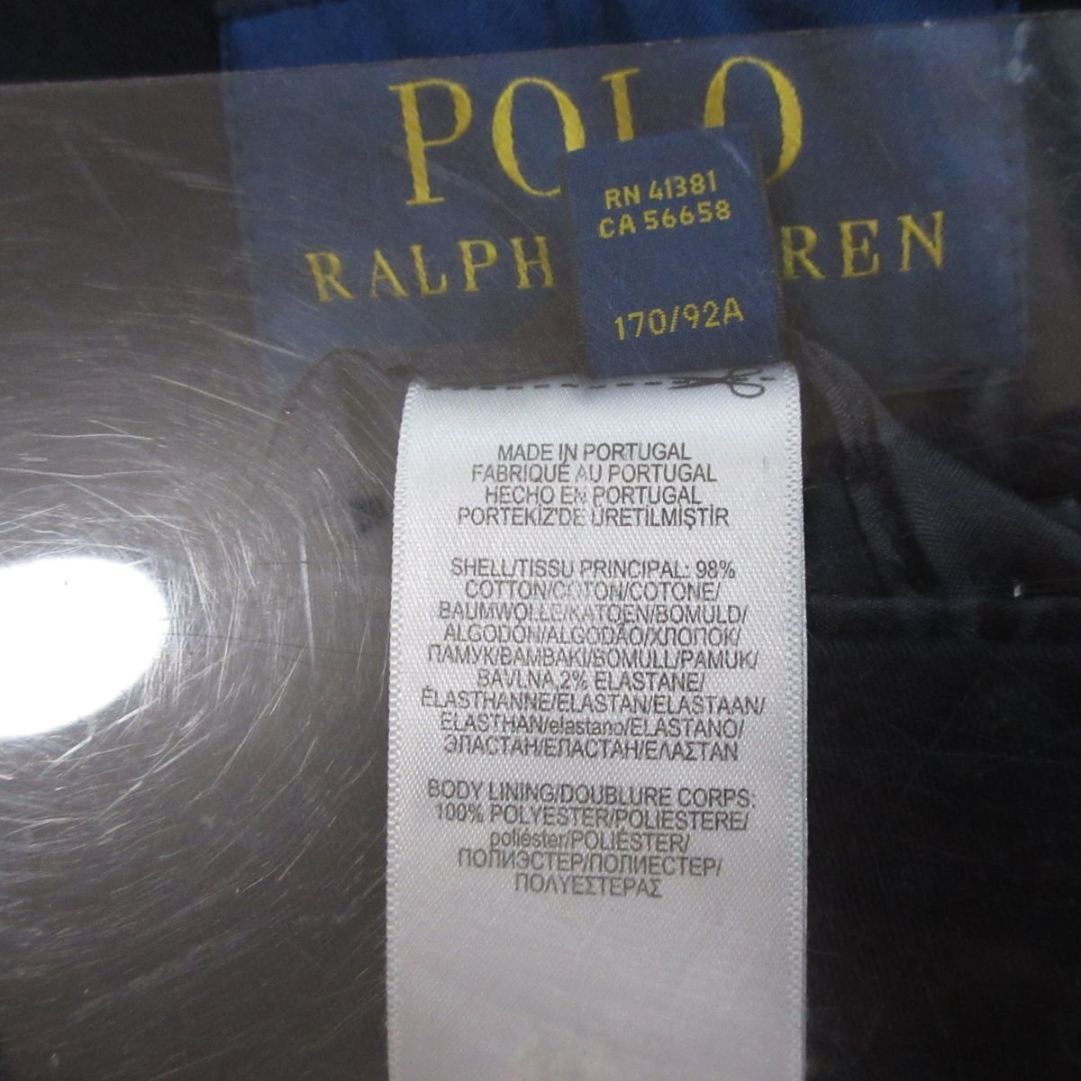 美品 POLO RALPH LAUREN ポロラルフローレン シングル 2B テーラードジャケット 38S ダークネイビー_画像7