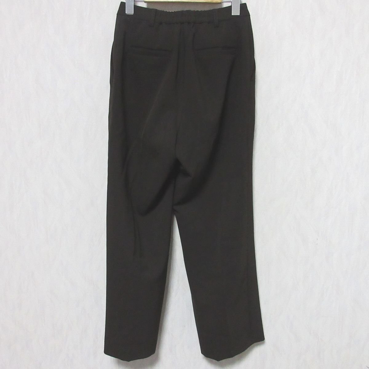 美品 THE SUIT COMPANY she ザ スーツカンパニー シー ブラウス ジャケット パンツ セットアップ スーツ T1409J1 38 ブラウン ◆_画像7