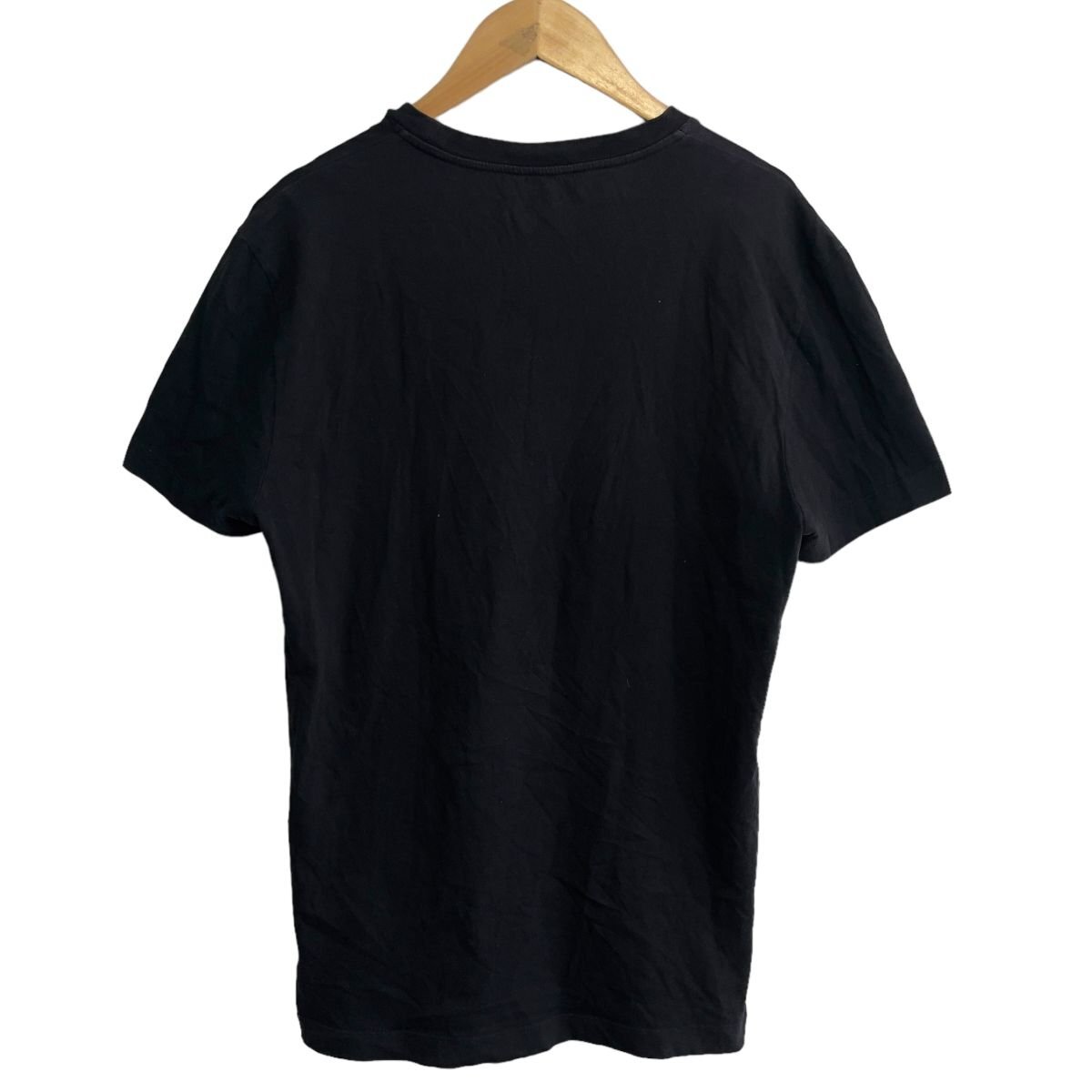 VERSACE ヴェルサーチ 2021年モデル ロゴ刺繍 半袖 クルーネック Tシャツ カットソー XS ブラックの画像2