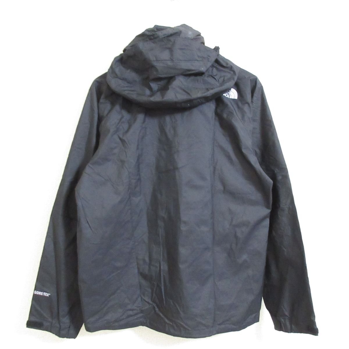 美品 THE NORTH FACE ノースフェイス GORE-TEX ロゴプリント マウンテンパーカー×イージーパンツ レインウェア NP10924 L ブラックの画像3