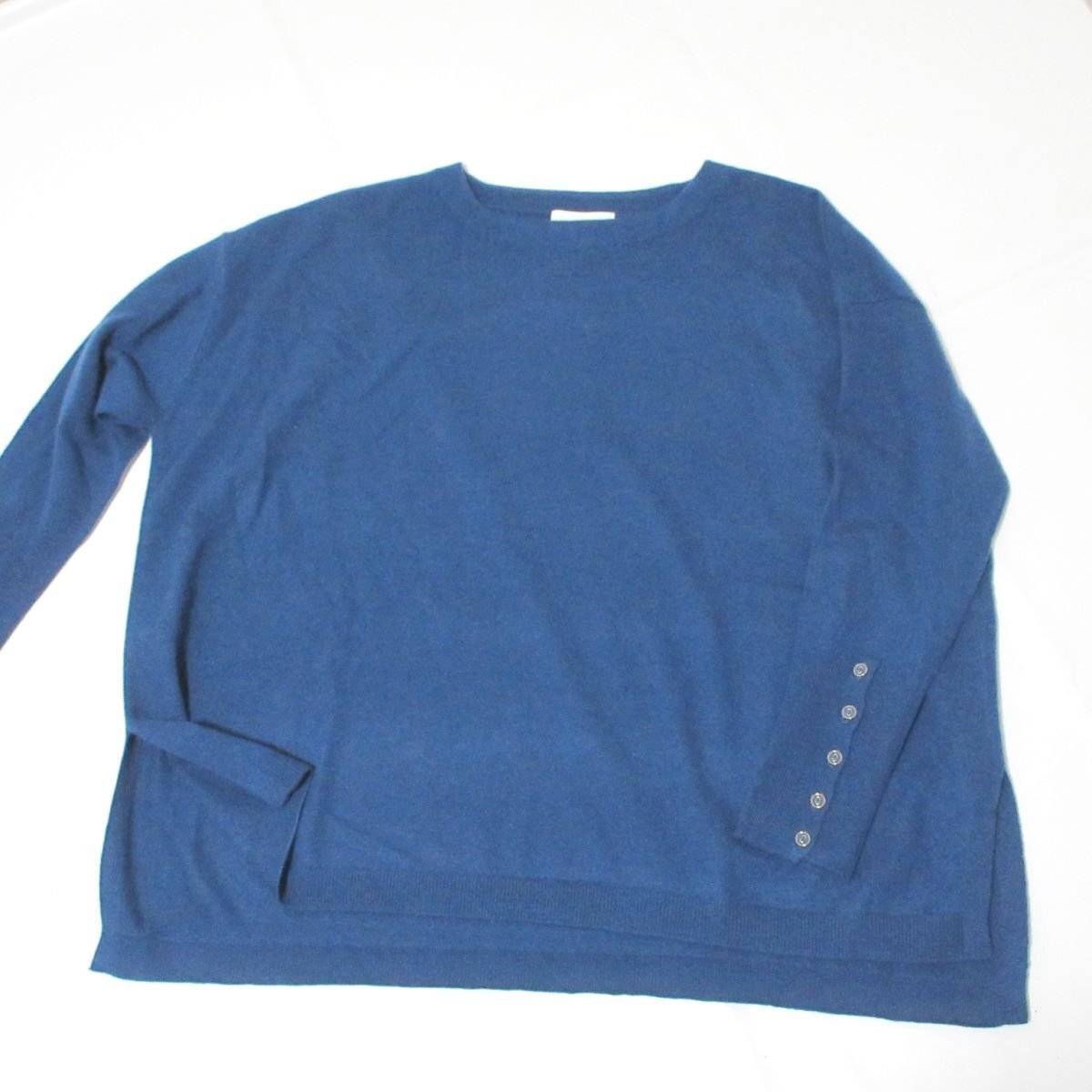  new goods unused 23AW Area Free jiyuuk long sleeve knitted sweater oversize 38 blue 034 *