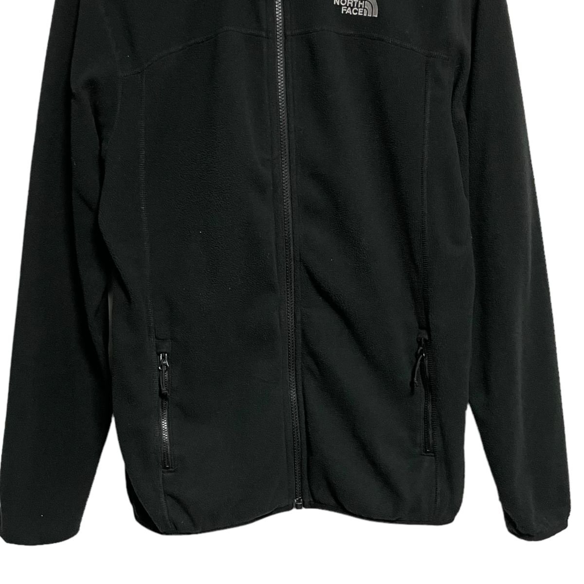 美品 20AW THE NORTH FACE ノースフェイス POLARTEC ジップアップ フリースジャケット S ブラック_画像4