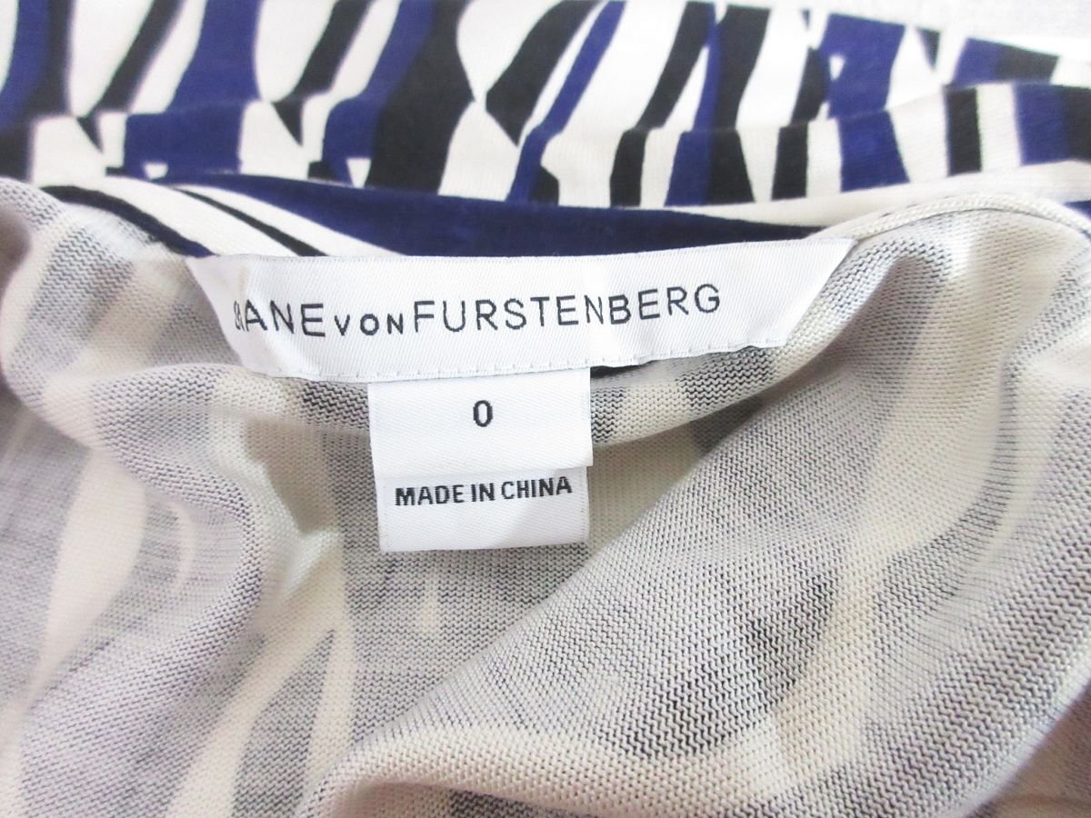 新品同様 DIANE von FURSTENBERG ダイアンフォンファステンバーグ NEW JEANNE TWO 総柄 シルク100％ ラップ ワンピース 404-240711 0 ◆_画像5