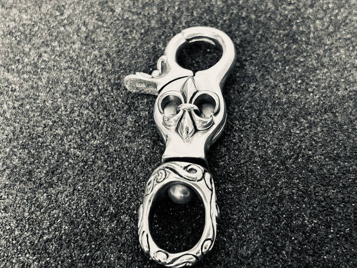  серебряный 925 оригинальный серебряный Хромированный способ кольцо для ключей брелок для ключа большой размер 