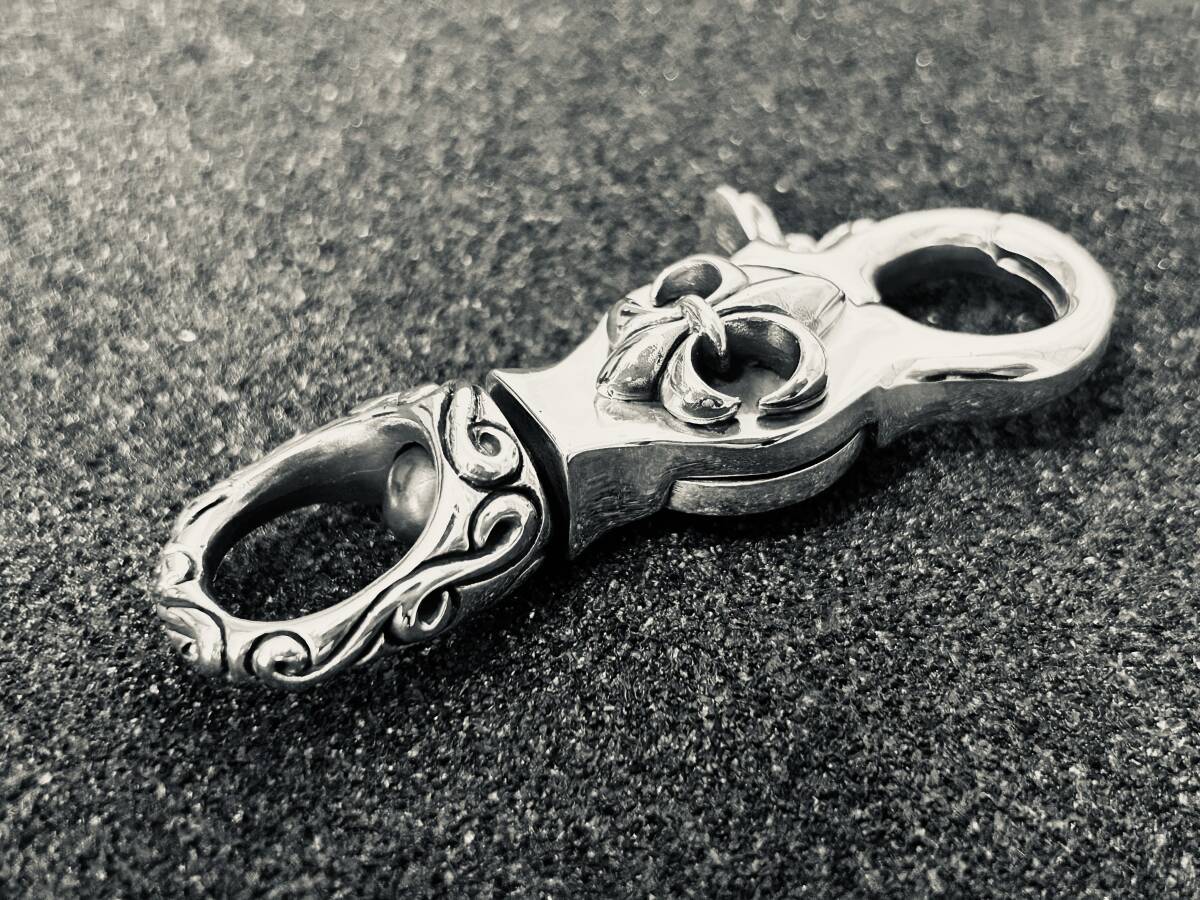  серебряный 925 оригинальный серебряный Хромированный способ кольцо для ключей брелок для ключа большой размер 