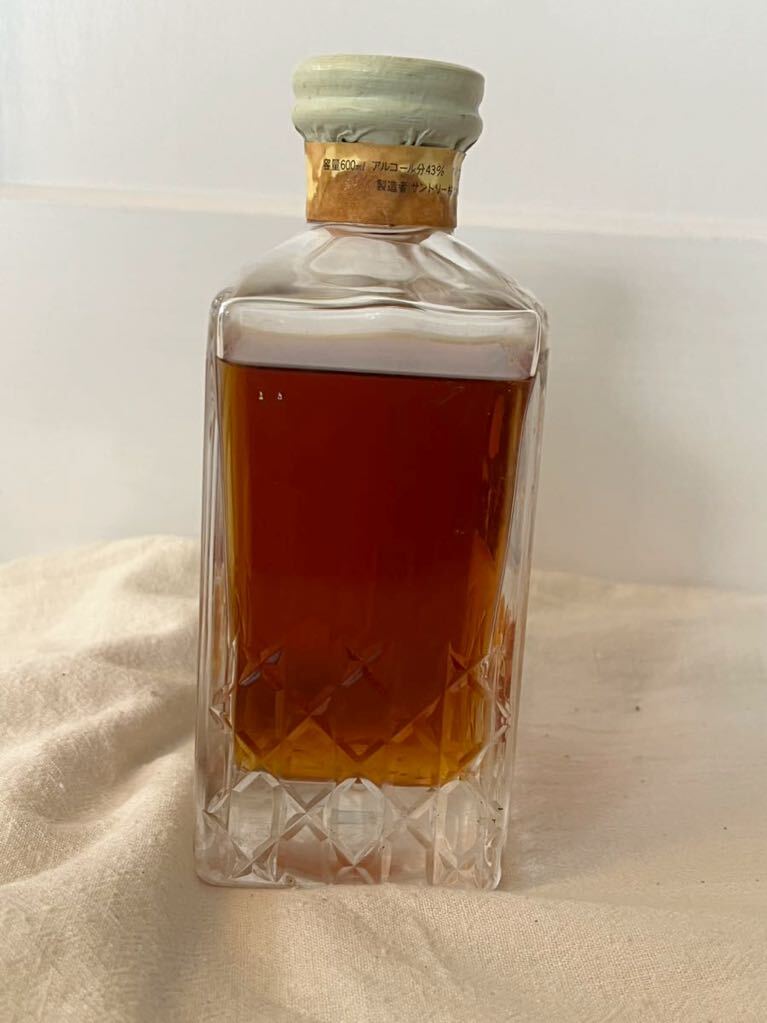 SUNTORY ウイスキー  IMPERIAL 600ml ボトル サントリー インペリアル カガミクリスタル☆古酒 栓なし 未開栓 古酒 43%の画像7