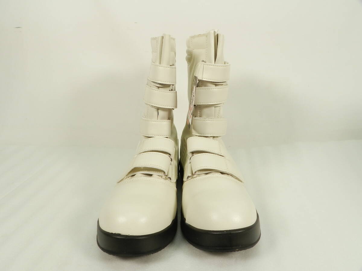 [C2148] new goods black . heights for half length Magic safety shoes ZA-083 white 26.0cm