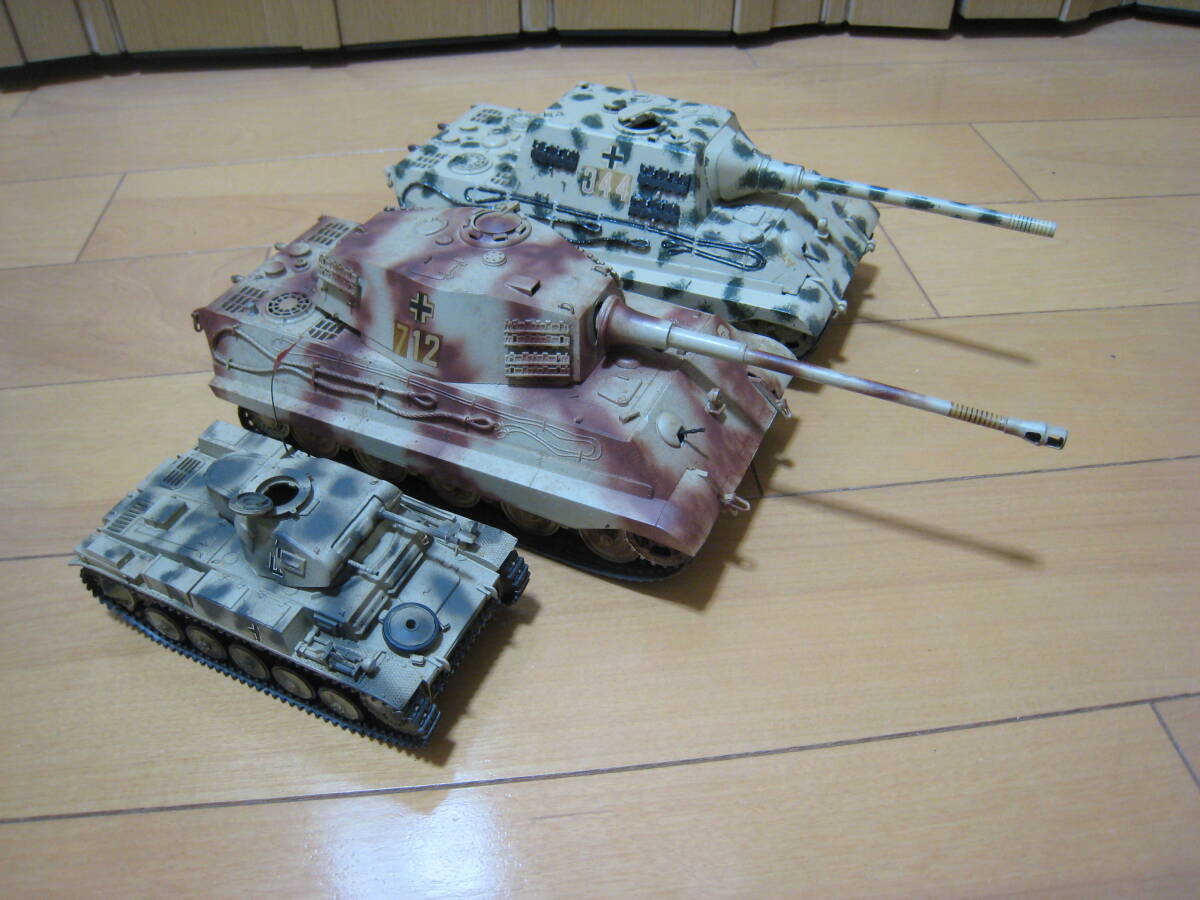 タミヤ1/35「ドイツ戦車3台セット」ジャンク品_画像1
