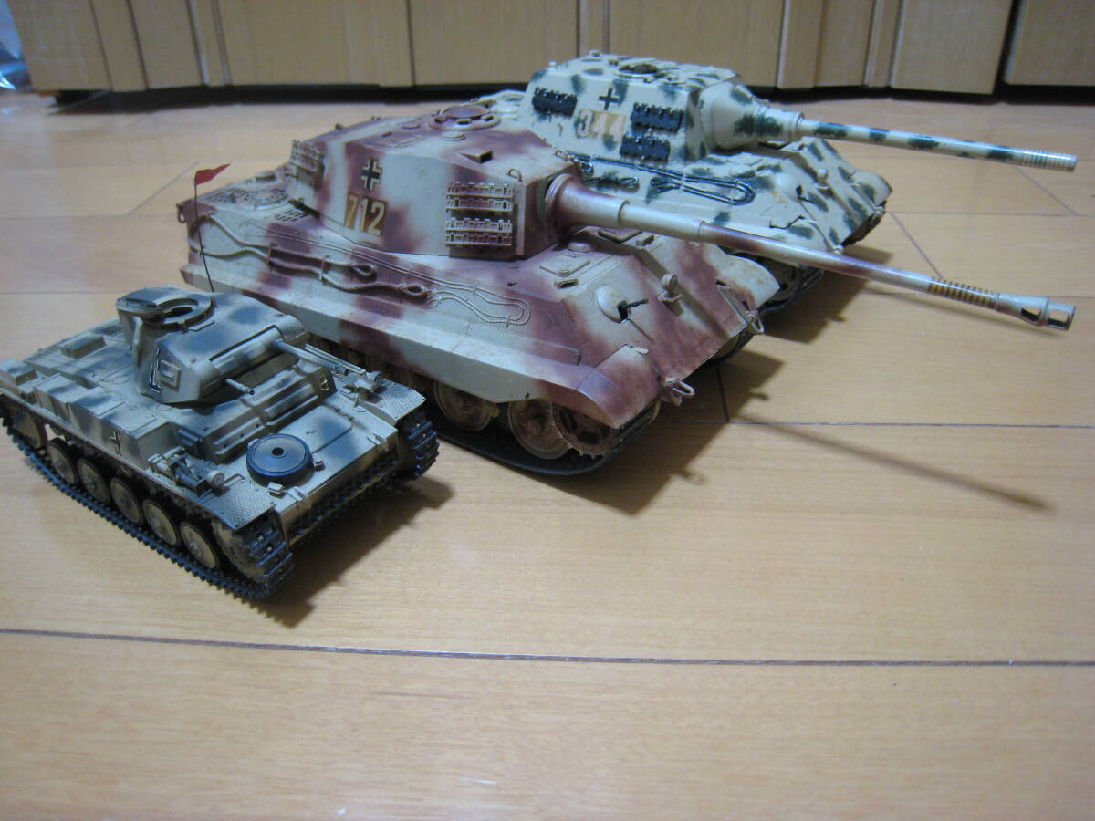 タミヤ1/35「ドイツ戦車3台セット」ジャンク品_画像2