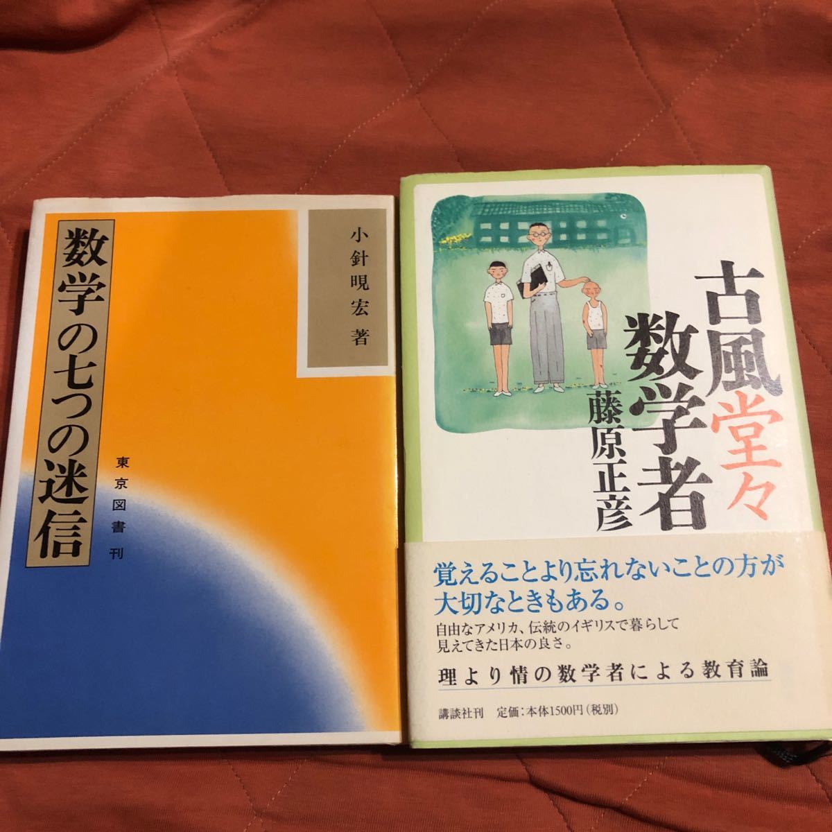数学者エッセイ集2冊セット 小針宏著 数学の7つの迷信 藤原正彦 数学者エッセイ集2冊セット 小針宏著 数学の7つの迷信 藤原正彦