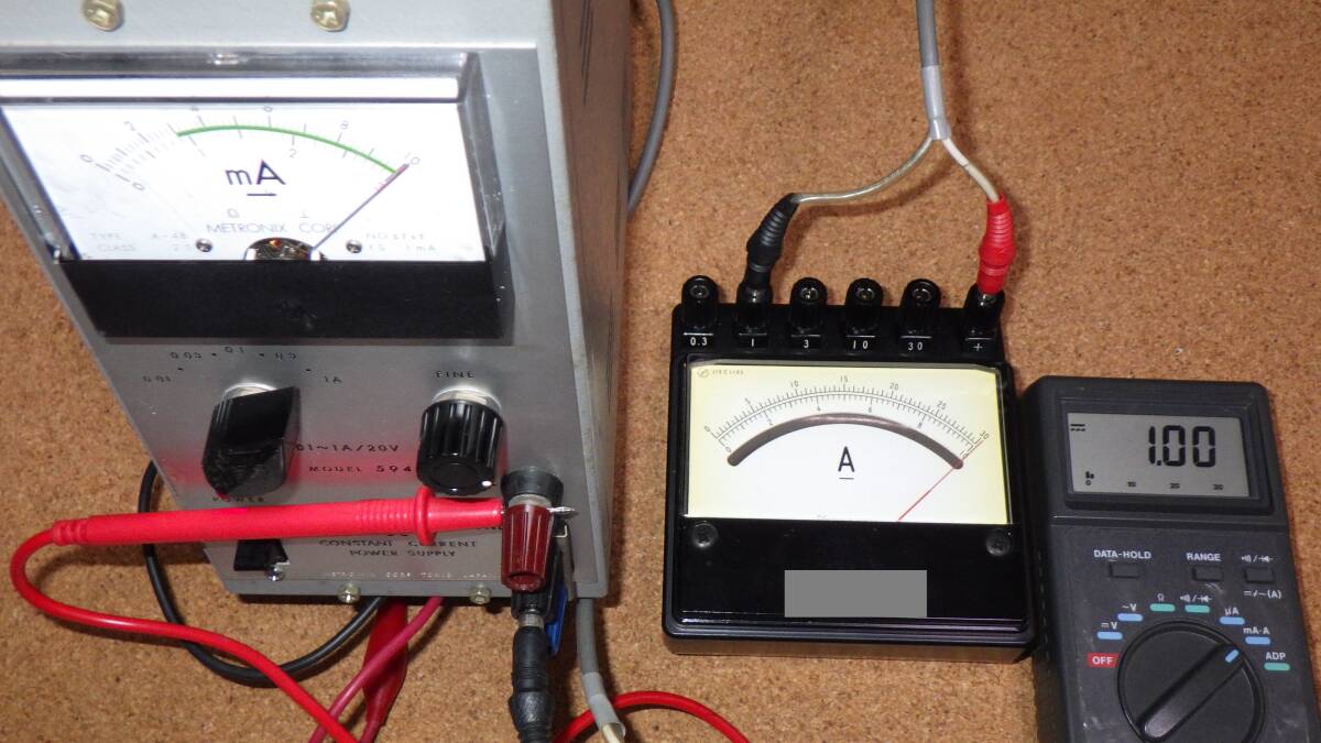 横河 2051-04 小型携帯用直流電流計 DC 0,3/1/3/10/30[A] 1971年製 YOKOGAWA アナログ電流計 JIS C 1102 簡易動作確認 現状での画像4