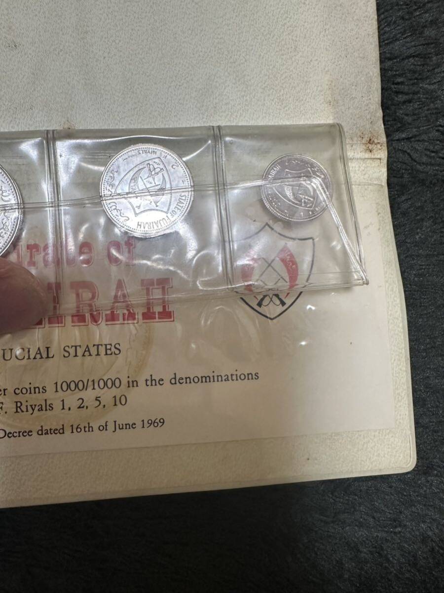 激レアEmirate of FUJAIRAH フジャイラ首長国 純銀1000 銀貨 1969年 4枚セットの画像8