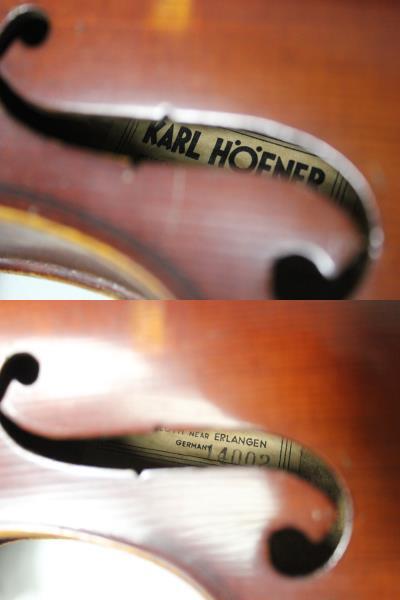 S2609 120p Karl Hofner カールヘフナー バイオリン ジャンクの画像6