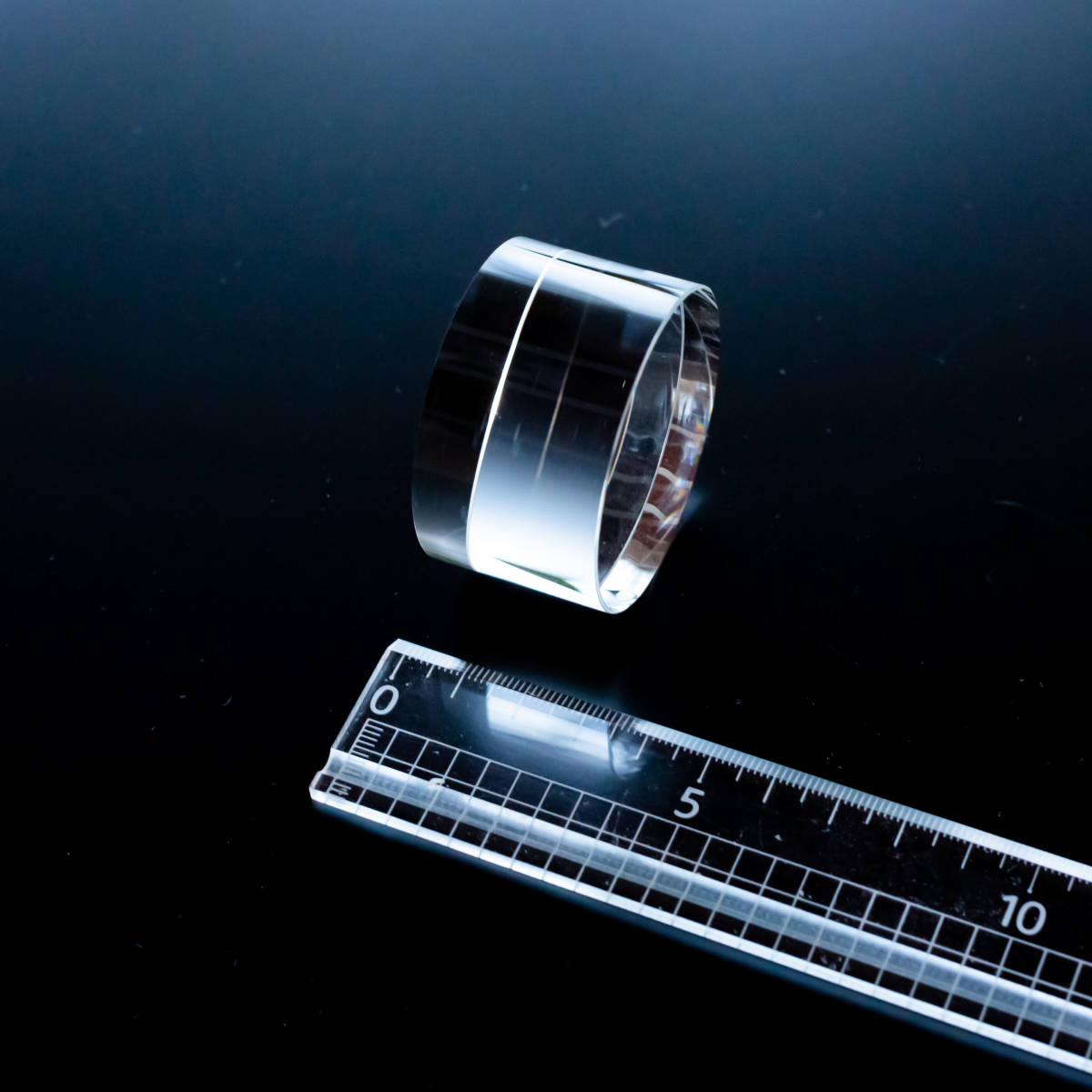 【Sランク】K9クリスタル製 人工水晶インシュレーター 大型 φ50×30mmサイズ 3個セット 第二ロット_画像5