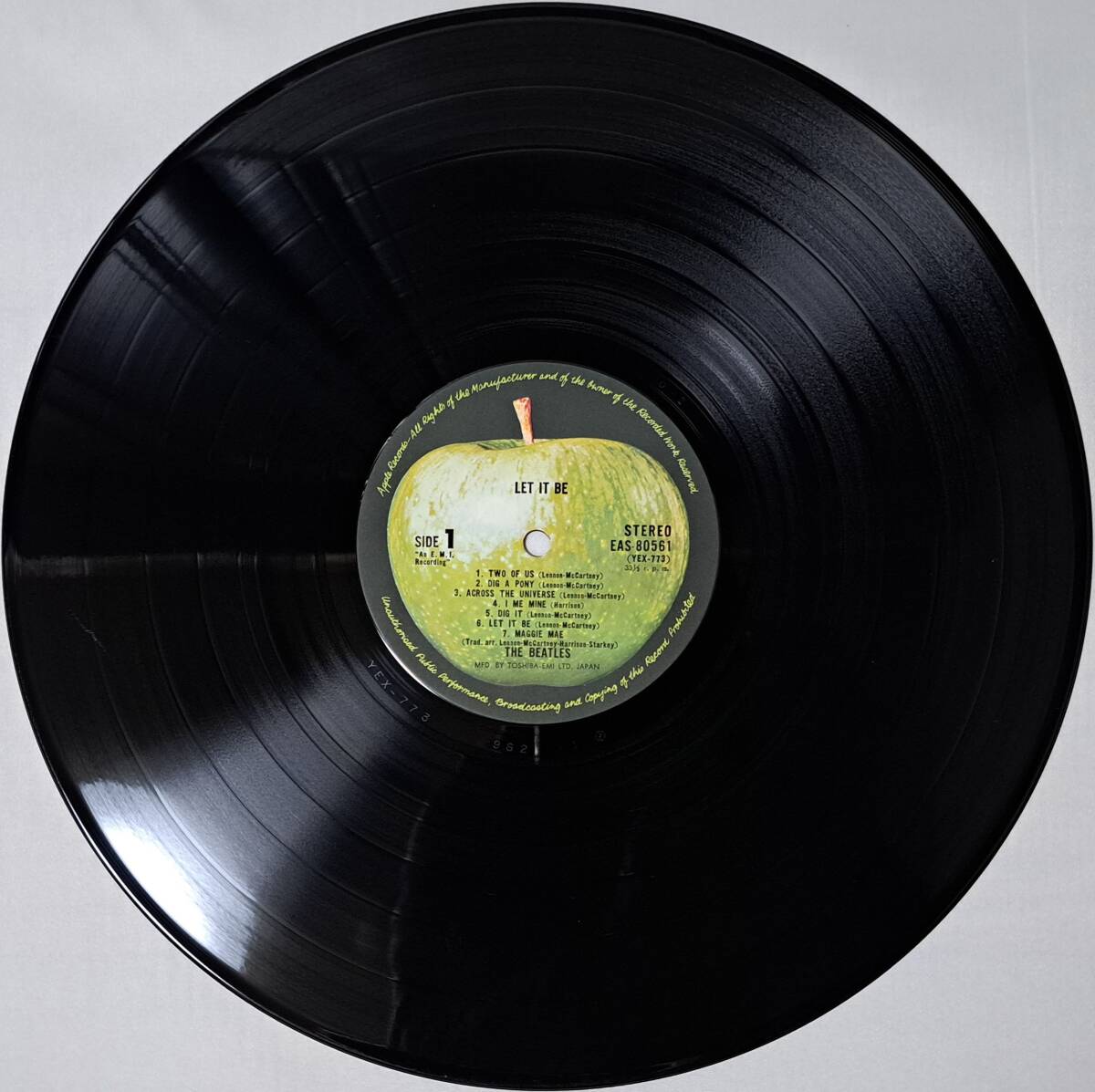 THE BEATLES : LET IT BE ビートルズ レット・イット・ビー 帯付き 国内盤 中古 アナログ LPレコード盤 1976年 EAS-80561 M2-KDO-1430の画像3