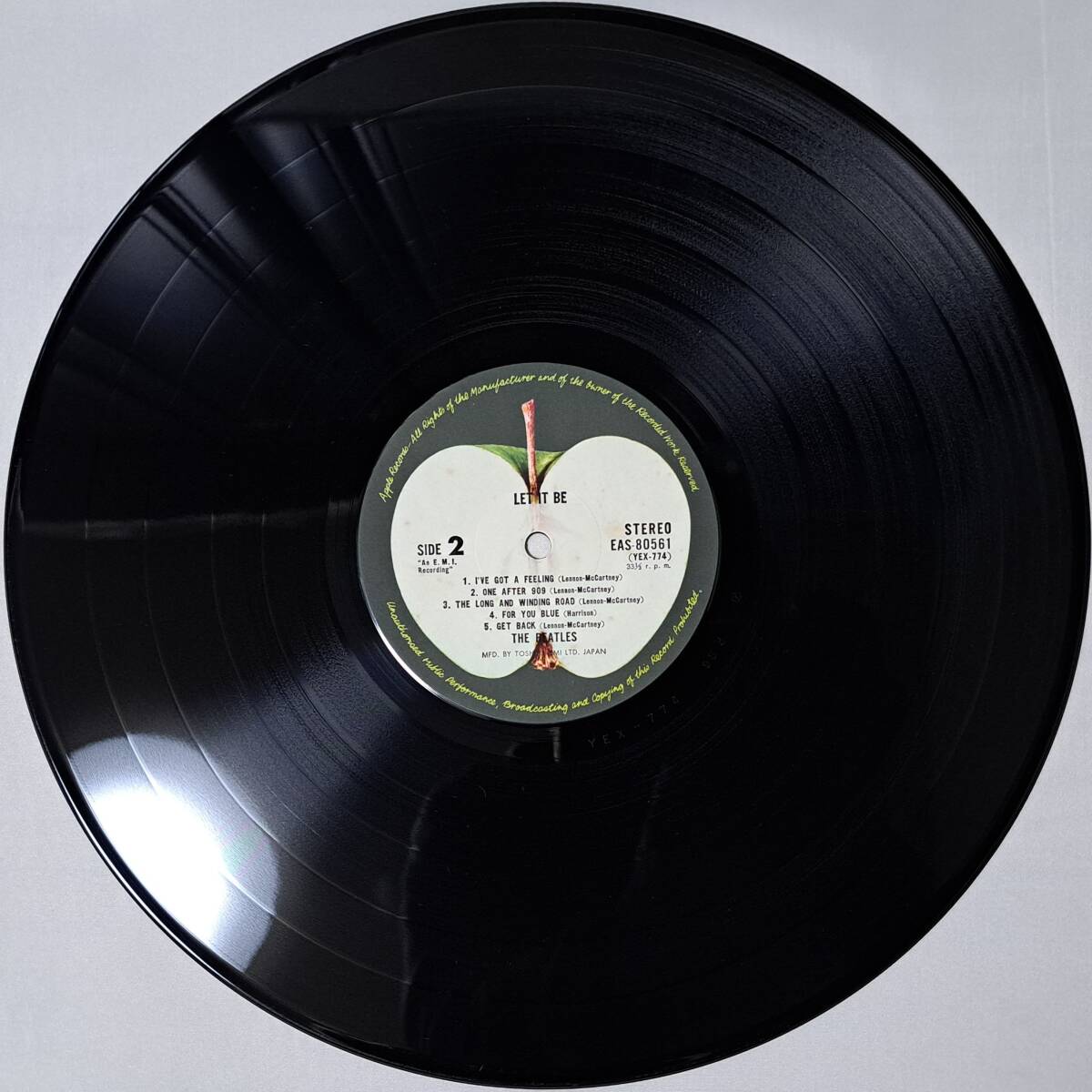 THE BEATLES : LET IT BE ビートルズ レット・イット・ビー 帯付き 国内盤 中古 アナログ LPレコード盤 1976年 EAS-80561 M2-KDO-1430の画像5