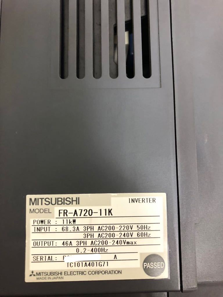 中古美品三菱電機 MITSUBISHI インバーター FR-A720-11K動作保証[インボイス発行事業者] A-1