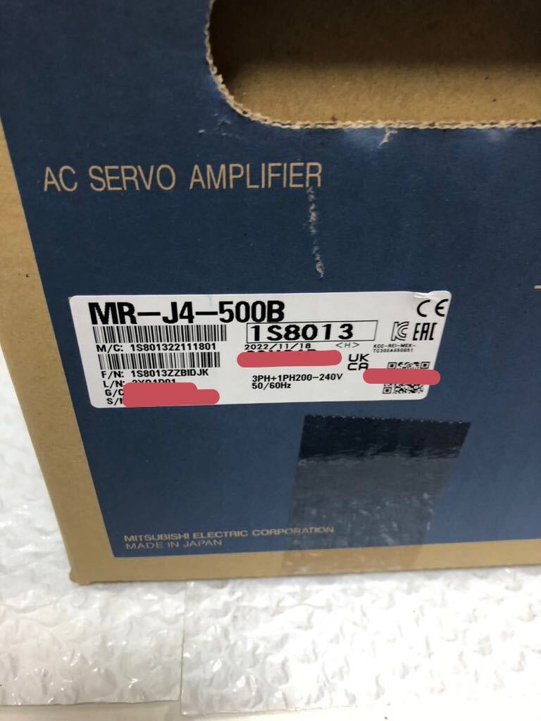 新品未開封三菱 MITSUBISHI サーボアンプMR-J4-500B動作保証 2022年製[インボイス発行事業者]B-1_画像2