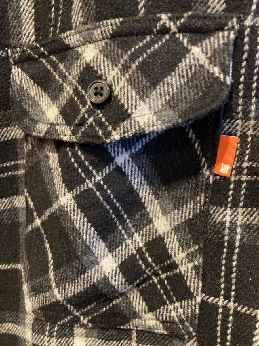 美品 アンディフィーテッド UNDEFEATED FLANNEL SHIRT フランネル ネルシャツ 長袖 チェック柄 Mサイズ_画像5