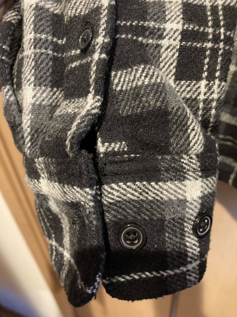 美品 アンディフィーテッド UNDEFEATED FLANNEL SHIRT フランネル ネルシャツ 長袖 チェック柄 Mサイズ_画像7