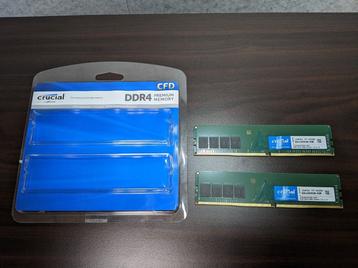 CFD販売 メモリ DDR4-2666 (PC4-21300) 8GB×2枚 (16GB) W4U2666CM-8GR