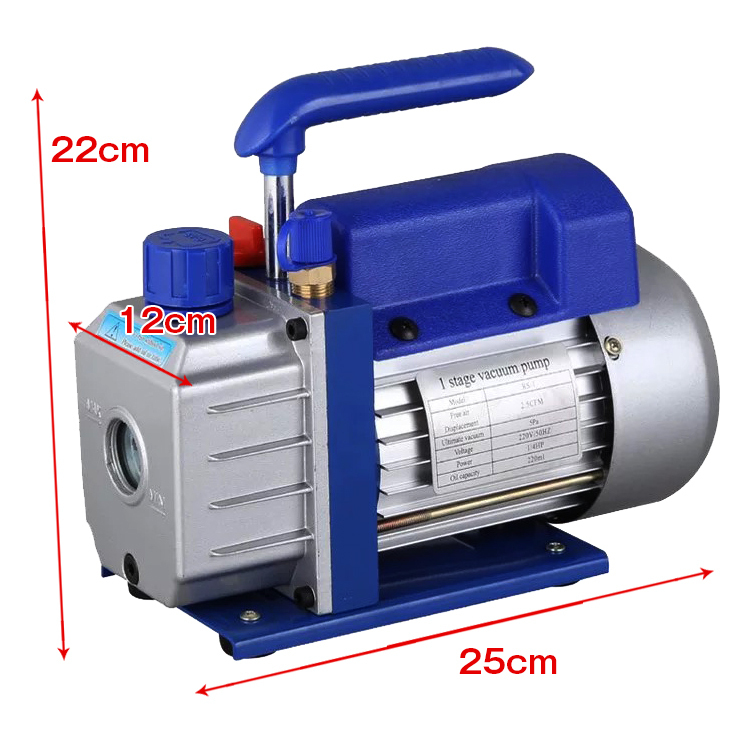 1円 エアコン ガス チャージ 真空ポンプ 2点セット R22 R134a R404A R410A エアコン用 冷房 冷媒 家庭用 自動車用 工具セット ee236の画像9