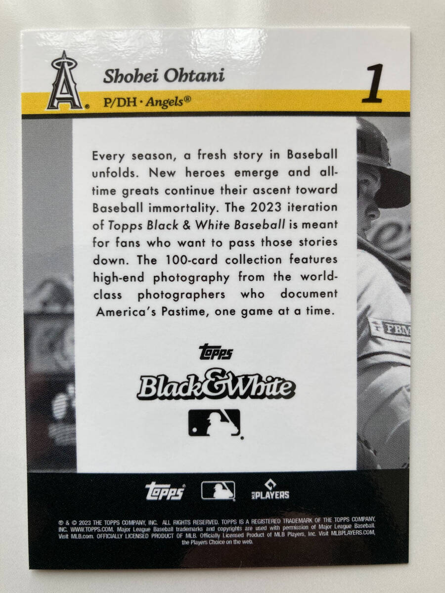  2023 Topps Black & White Baseball 　大谷翔平（Shohei Ohtani）選手　ベースカード・SHUTTER SPEEDカードセット_画像2