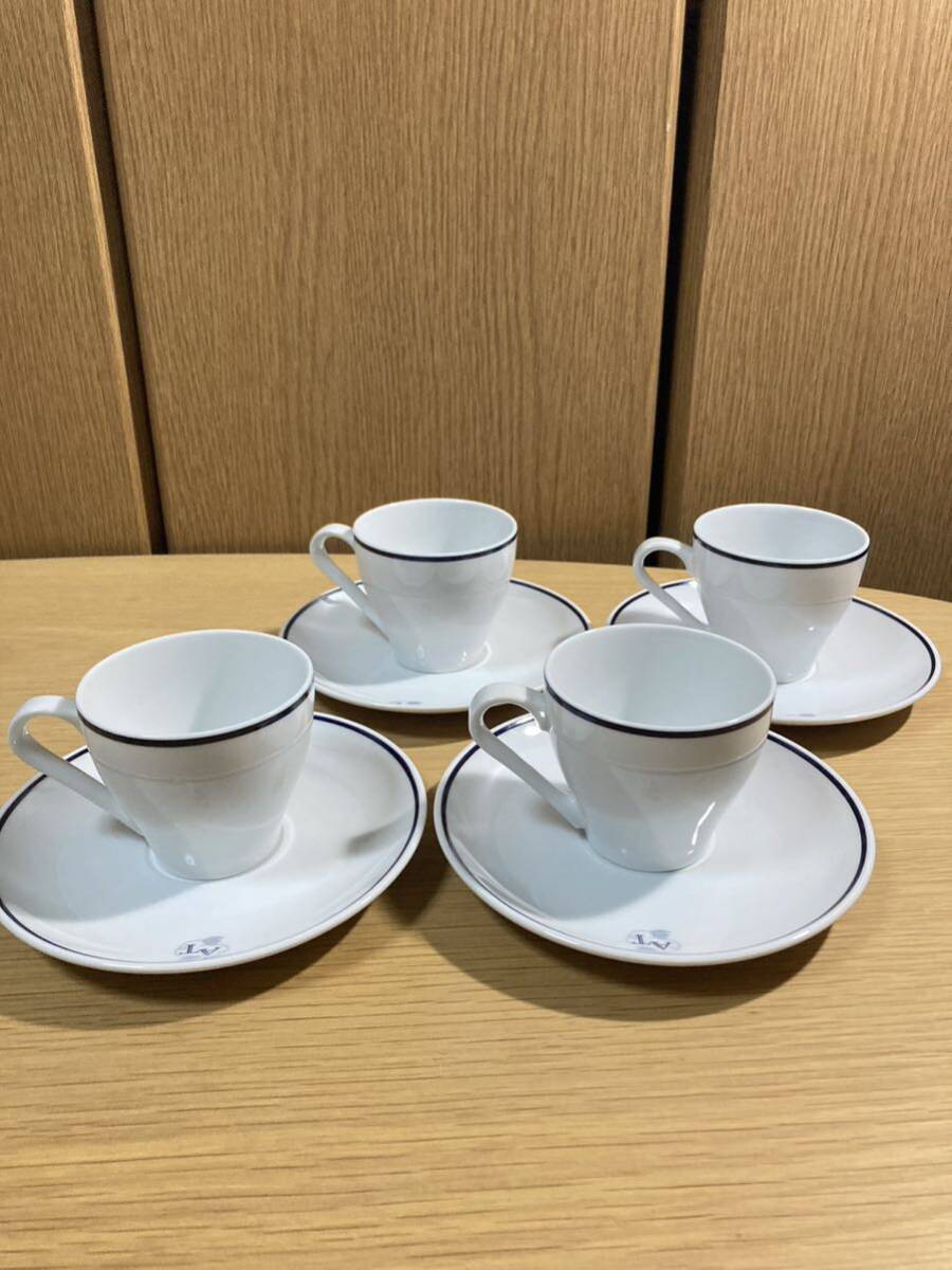 ▼アフタヌーンティー≪カップ&ソーサー 4客≫陶器製 Afternoon tea ATマーク デミタス