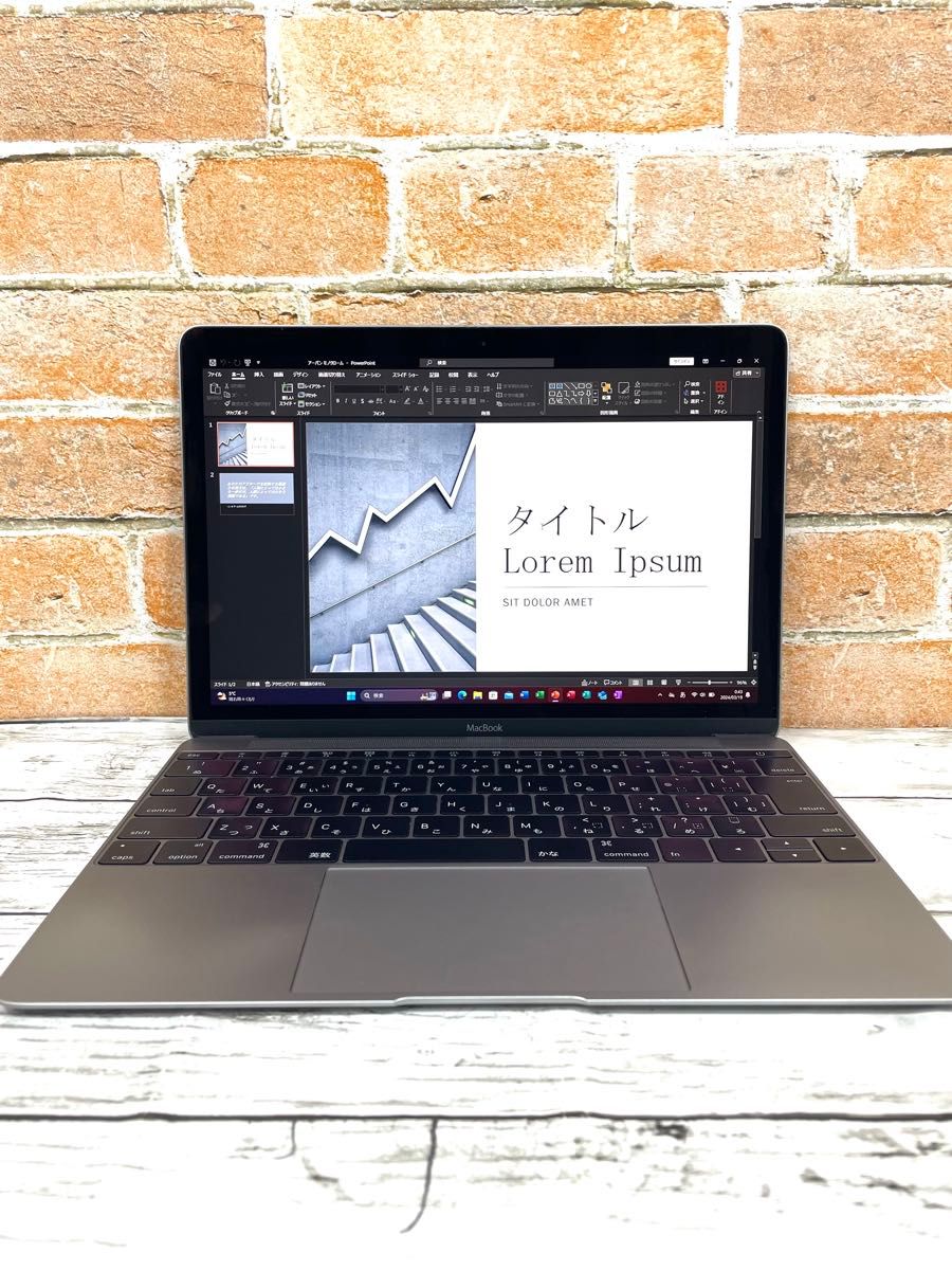 MacBook 12インチ 920g コンパクトおしゃれPC Office2021 Mac+Win11 デュアルブート対応