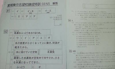 サピックス ＳＡＰＩＸ ６年 小６ 夏期講習 夏期集中 志望校錬成特訓 理科／全５回 完全版 早稲田 慶應 難関