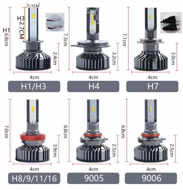 【最安】爆光 ホワイト H8/H11/H16 HB3 HB4 H4 車検対応 Hi/Lo LEDヘッドライト LEDフォグランプ　アルファード ヴェルファイア プリウスtu_画像8