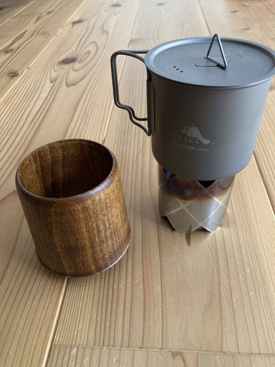 美品 ノダテマグ NODATE mug ブラウン トークス アルコールストーブ マグカップ 山と道 ハイパーライトマウンテンギア ムーンライトギアの画像5