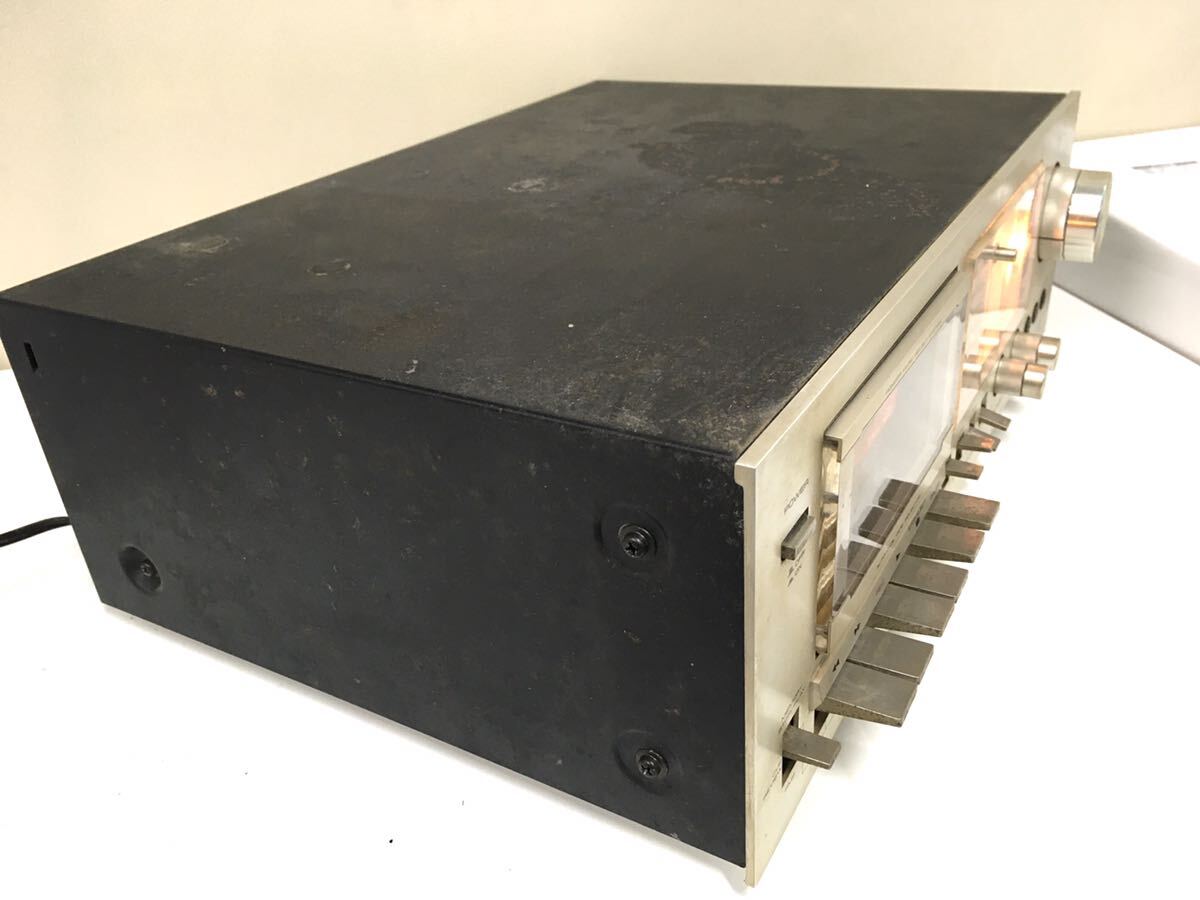 レトロ パイオニア Pioneer カセットデッキ 1979年発売  通電OK ノイズあり CT-600 ジャンク品 630319002の画像7