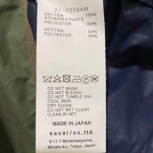 値下げ早い者勝ち！正規品SACAIスタジャンドッキングシャツジャケット長袖ブルゾン3再構築検Tシャツ再構築junya fragment nike日本正規品_画像9