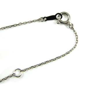 チェーン ネックレス 小豆チェーン k18ホワイトゴールド 0.24mm