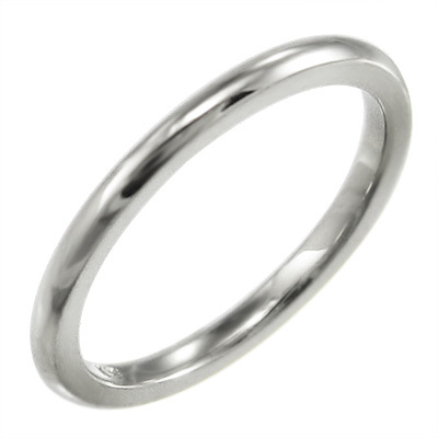 スタンダード 甲丸 指輪 小指 指輪 k18ホワイトゴールド 約1.4mm幅