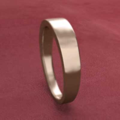 平打ちの 指輪 スタンダード k10ピンクゴールド 最大約4mm幅_画像3