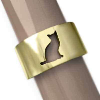 指輪 猫 地金 K18 猫の型抜き