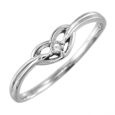 指輪 1粒 石 ハート 型 ダイアモンド 4月誕生石 プラチナ900