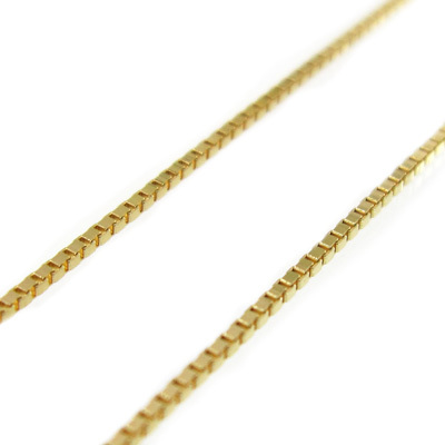 【日本産】 チェーン ネックレス 0.8mm K18 スライド式 ベネチアンチェーン イエローゴールド
