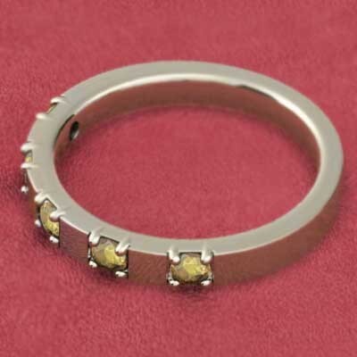 【2024】三越のお歳暮・冬ギフト 14404円 平たい リング k10イエローゴールド 5石 シトリン その他