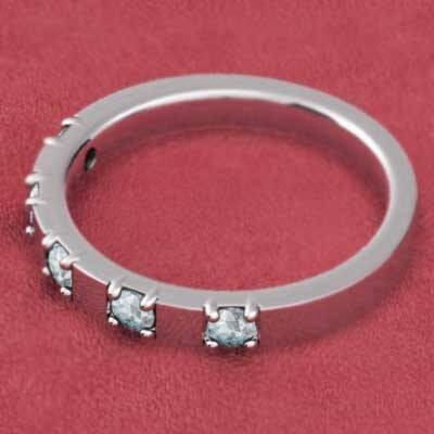 【税込?送料無料】 平たい 22749円 リング Pt900 3月誕生石 アクアマリン 5石 アクアマリン