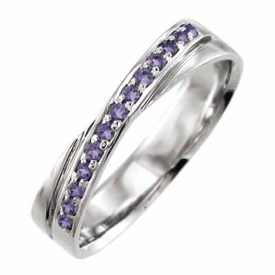 指輪 白金（プラチナ）900 アメシスト(紫水晶) 2月の誕生石_画像1