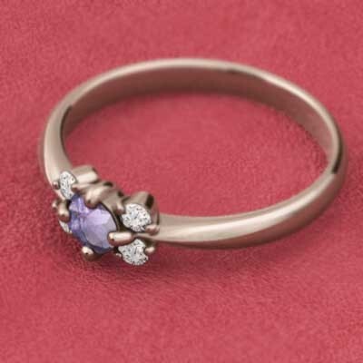 大好き 17618円 アメジスト(紫水晶 リング ストーン ファイブ フラワー ゴールド