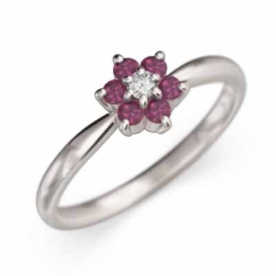 贈る結婚祝い 18206円 ホワイトゴールドk18 7月の誕生石 ルビー リング ゴールド