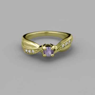 お歳暮・冬ギフト特集2024 結婚指輪 30384円 にも 2 天然ダイヤモンド アメジスト(紫水晶) アメジスト