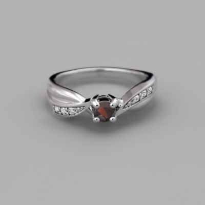 クリスマスファッション オーダーメイド プラチナ900 マリッジリング 1月誕生石 にも ガーネット